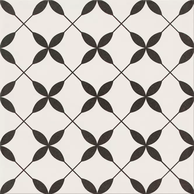 Gresová dlažba Patchwork Clover Black Pattern 29,8/29,8
