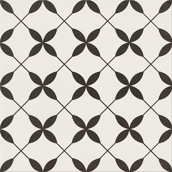 Gresová dlažba Patchwork Clover Black Pattern 29,8/29,8