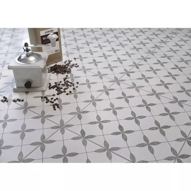 Gresová dlažba Patchwork Clover Gray Pattern 29,8/29,8