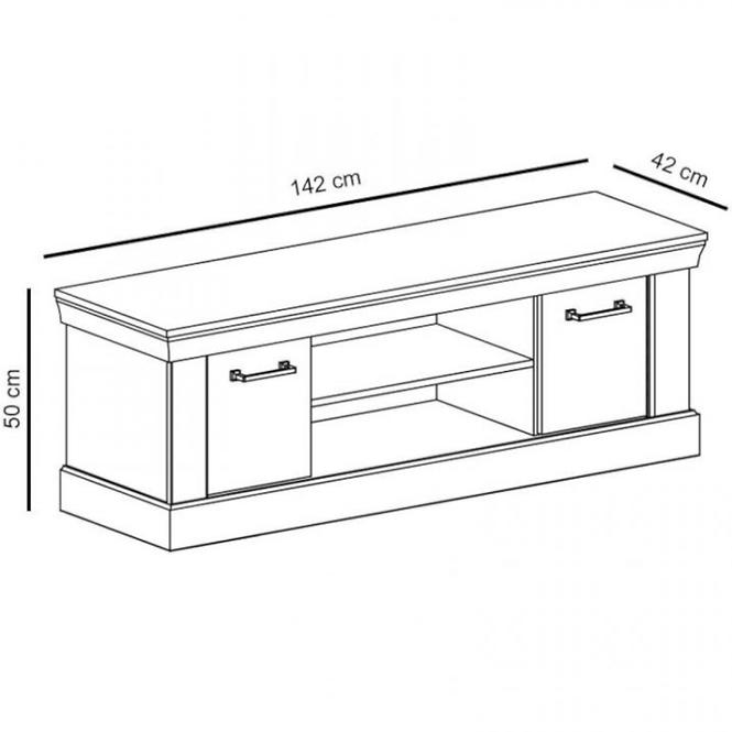 TV stolík Antica A-4 142 kraft zlatá