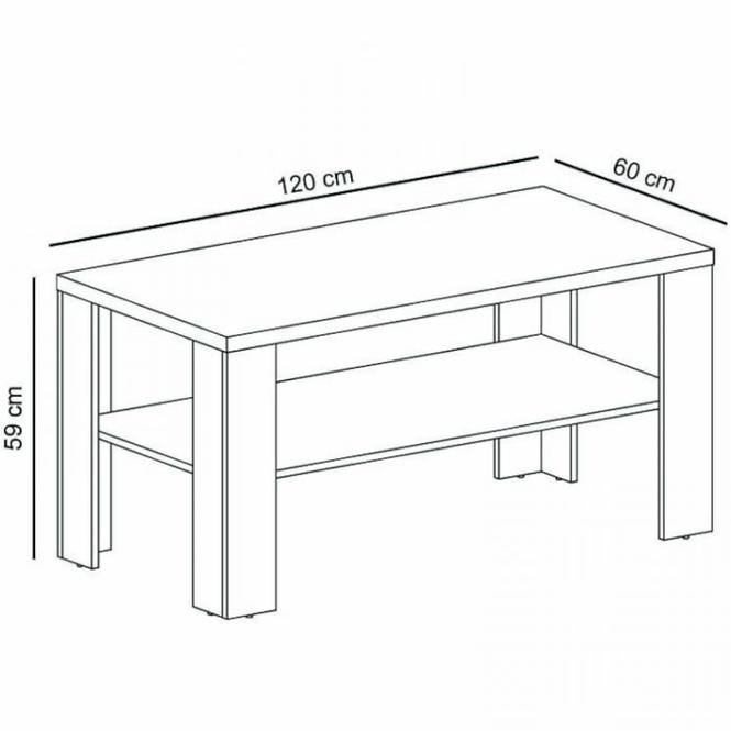 Konferenčný stolík Antica A-13 kraft zlatá,2