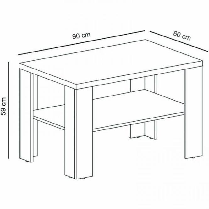 Konferenčný stolík Antica A-14 kraft zlatá