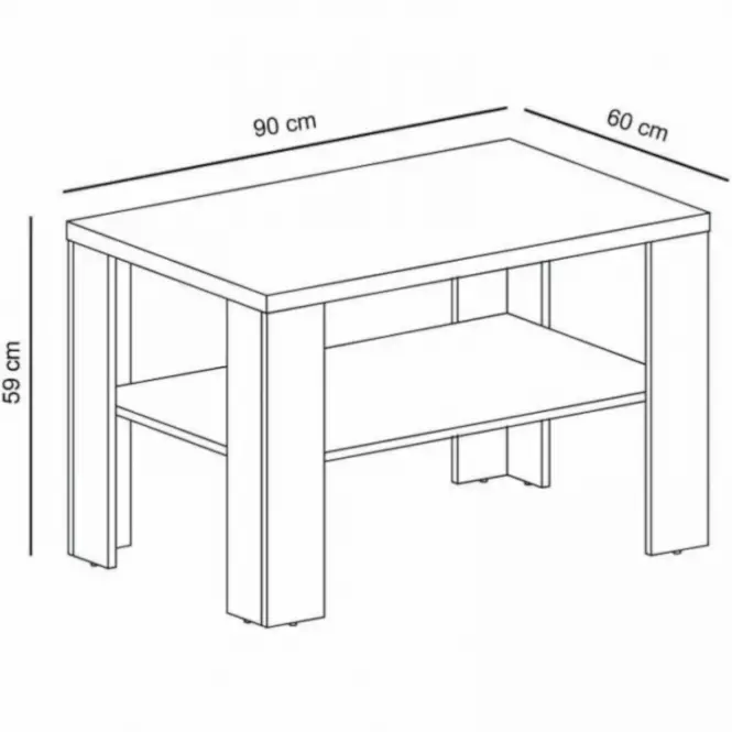 Konferenčný stolík Antica A-14 kraft zlatá,2