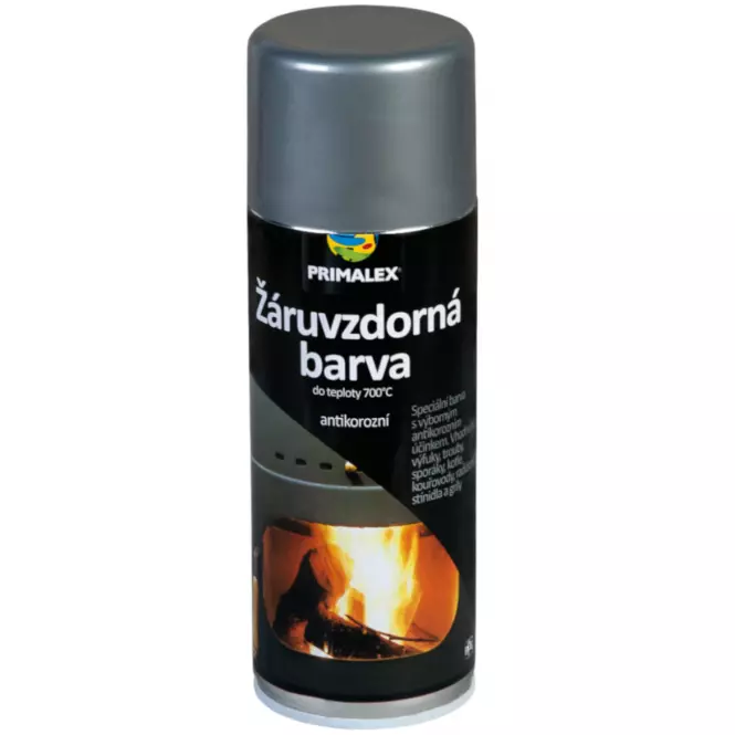 Primalex Sprej Žiaruvzdorná farba strieborná  400 ml