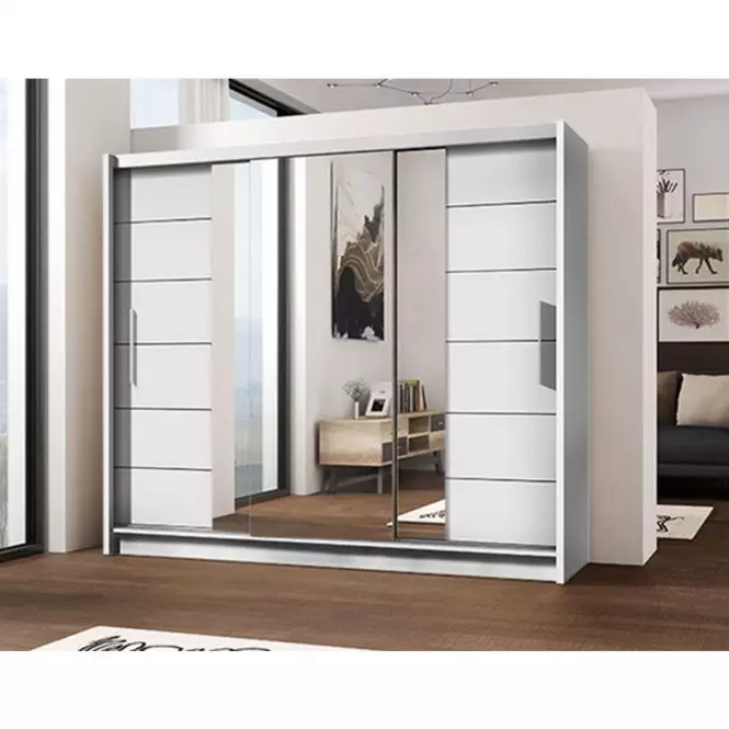 Skriňa Lizbona 2 250 biely/zrkadlo,2
