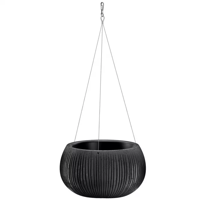 Kvetináč  závesný betón Bowl WS čierny DKB290WS-B411