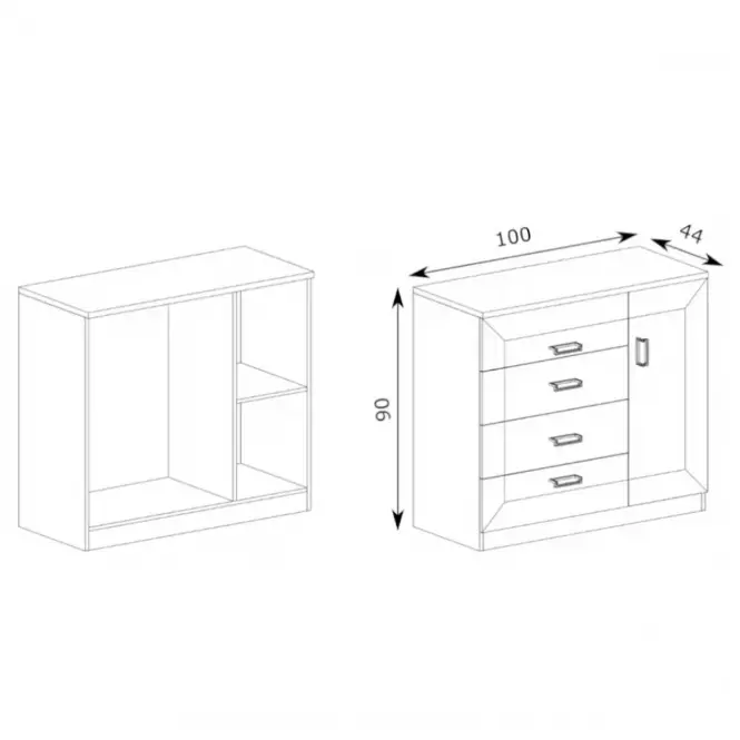 Komoda Tadeusz T22 1D4S dub lefkas,3