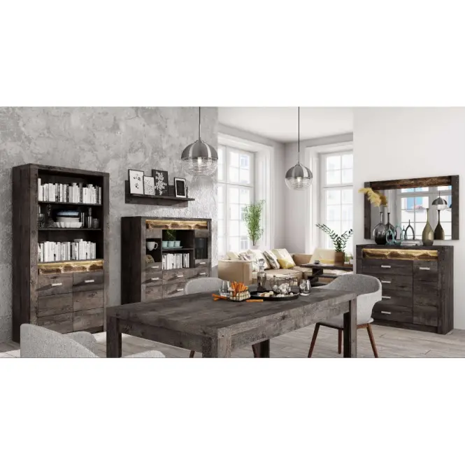 Komoda rohová Indianapolis I15K tmavý jaseň,5