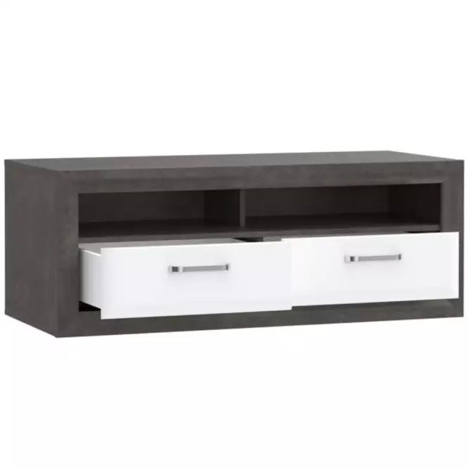 TV stolík Lenox MRYT121 biely lesk/beton,3