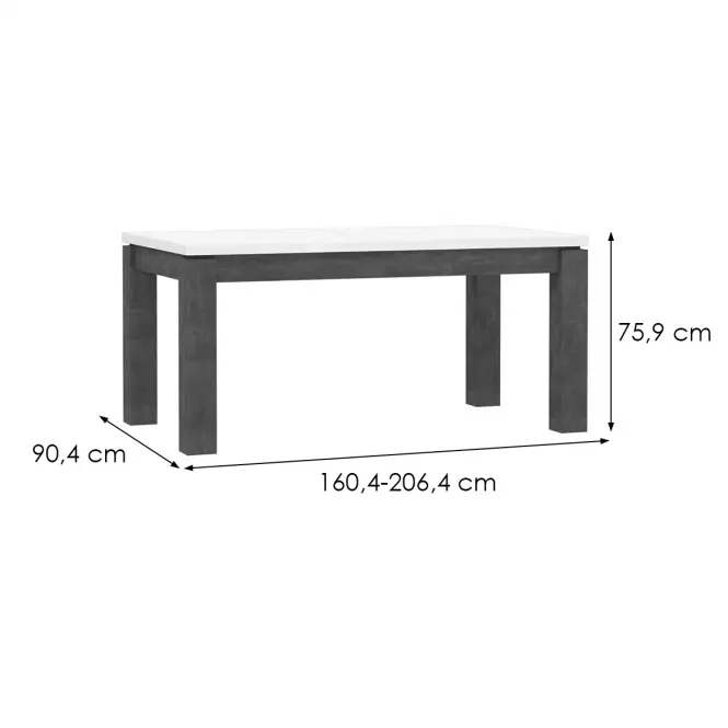 Rozkladací stôl Lenox/Brugia ALCT44 160