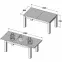 Rozkladací stôl Lenox/Brugia ALCT44 160,4