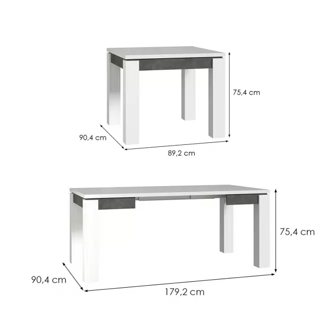 Rozkladací stôl Brugia/Lenox EST45-C639  90/180x90