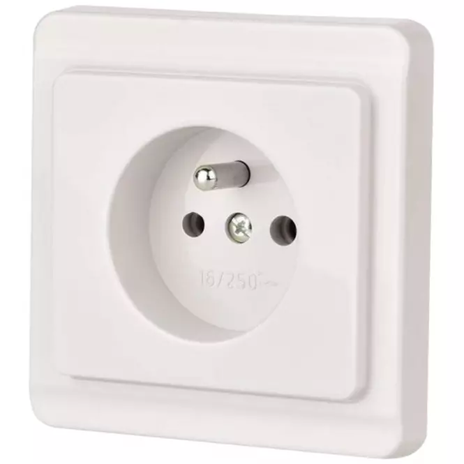 Jedna zásuvka TESLA Z/U white 26011