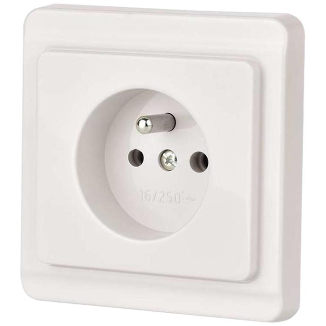 Jedna zásuvka TESLA Z/U white 26011