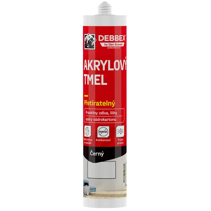 Debbex Akrylový Tmel Čierny 280ml
