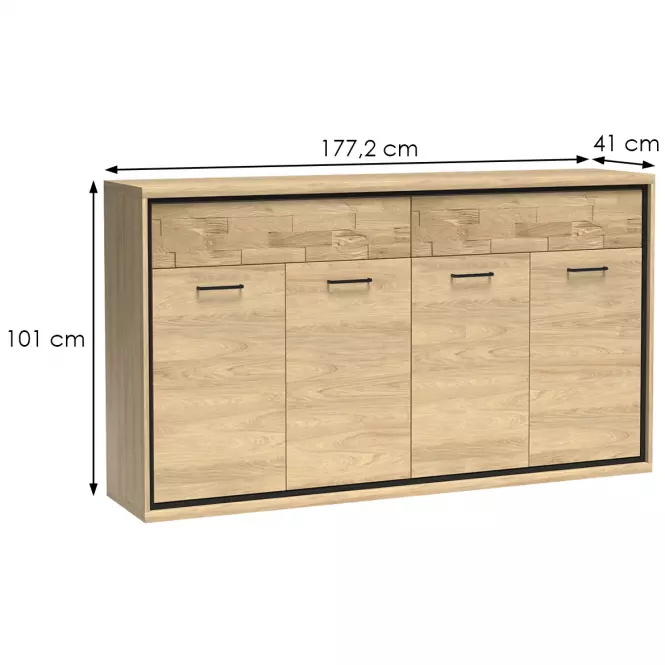Komoda M8 Mediolan Doska natural hikora,3