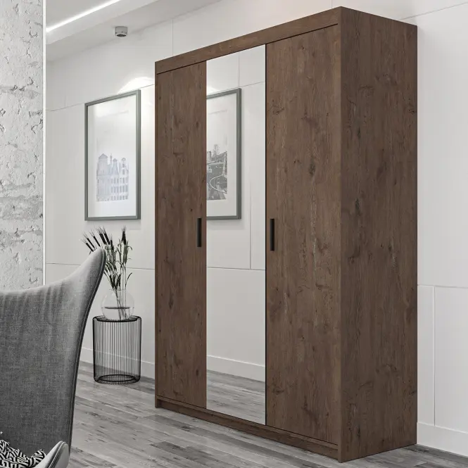Skriňa Elena 3D dub lefkas zrkadlová,5