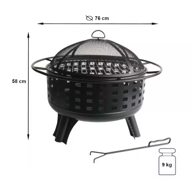 Záhradné ohnisko DEEP BOWL FT-83024