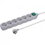 Predlžovací kábel s vypínačom 6G 3x1 Z/U 3m 24367 sivý