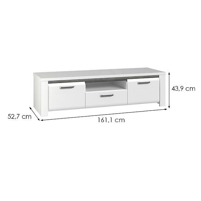 TV stolík Brugia BUGT131B sivá/biela lesklá,3