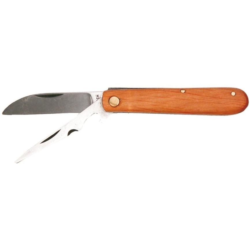 Montážny nôž so špajdľovými drevenými krytmi