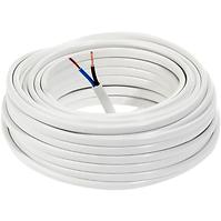 Elektrický kábel Omyp 2x0,75 biely, bubon 20m