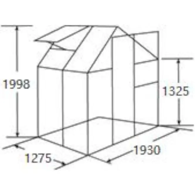 Polykarbonátový skleník 193 × 127 cm