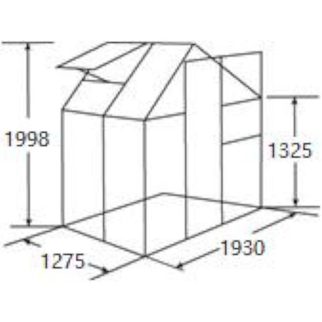 Polykarbonátový skleník 193 X 127 cm