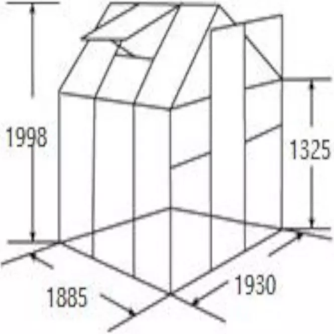 Polykarbonátový skleník 193 x 185 cm