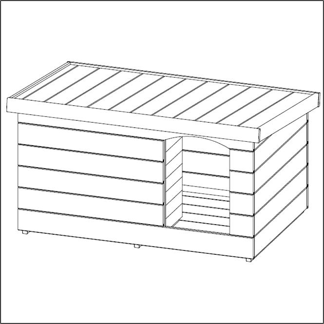 Búda pre psa Husky 120x75x70 cm