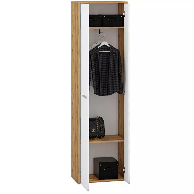 Skriňa 190x54 Massi 01 dub wotan/biela,5