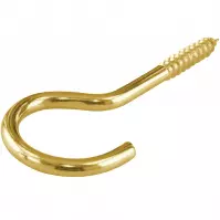 Šrubovací háčik štvrťkruhový mosadz 40x3,0mm