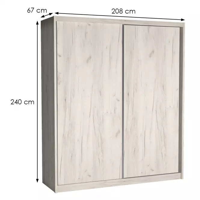 Skriňa Maciej 208 kraft biela,3