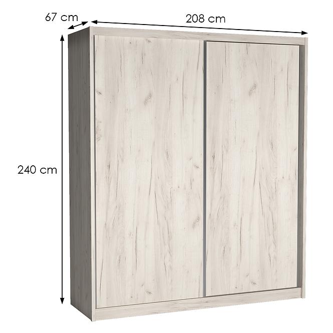 Skriňa Maciej 208 kraft biela,3