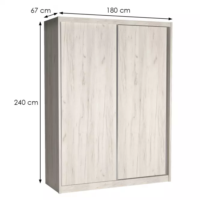 Skriňa Maciej 180 kraft biela