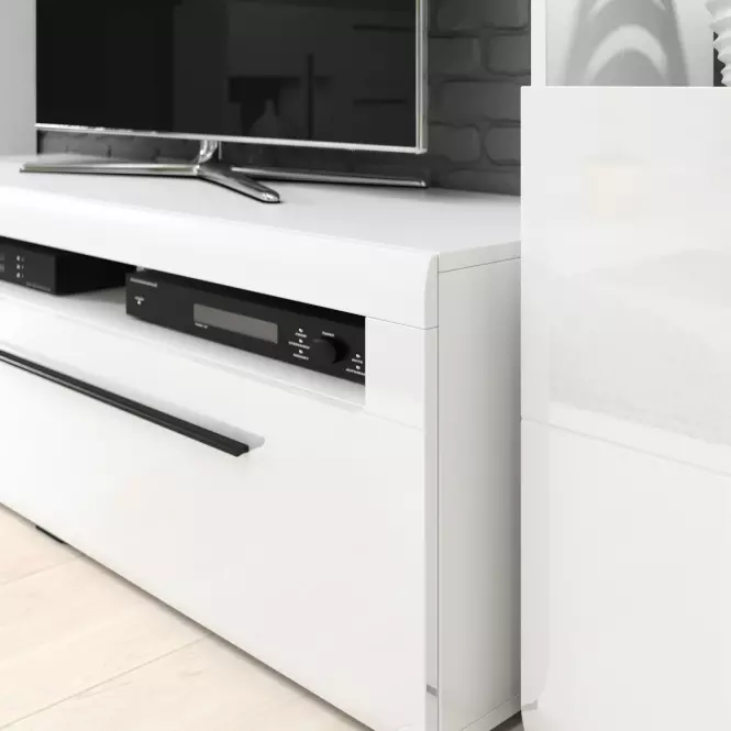 TV stolík Tulsa 40 biela lesklá