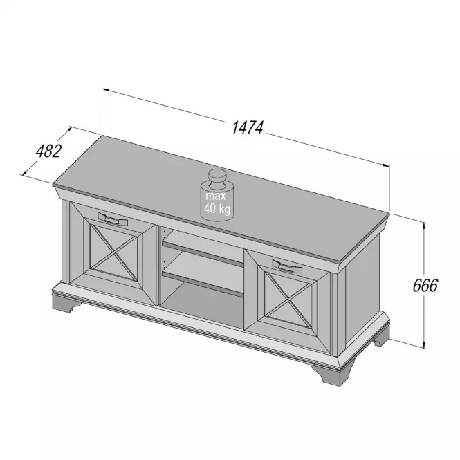 TV stolík Kashmir KSMT231-D43