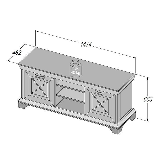 TV stolík Kashmir KSMT231-D43