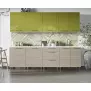 Kuchynská linka Hana zelený lesk/light gray 260 bez dosky
