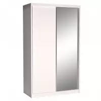 Skriňa Karol 143 so zrkadlom alpská biela