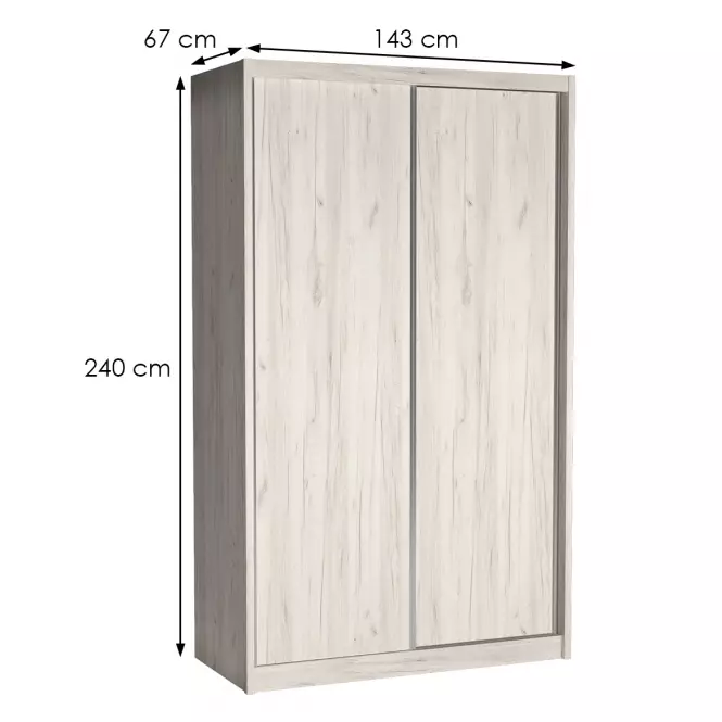 Skriňa Karol 143 kraft biela