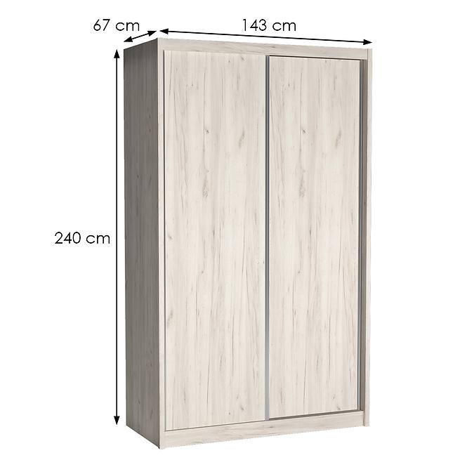 Skriňa Karol 143 kraft biela