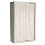Skriňa s posuvnými dverami Karol 143 cm – kraft biela, dvojdverová