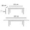 Rozkladací stôl  ST28 120/160x80cm biely laminat,3