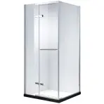 Sprchový kút obdĺžnikový Valentina 100/80/190 číre sklo 6 mm