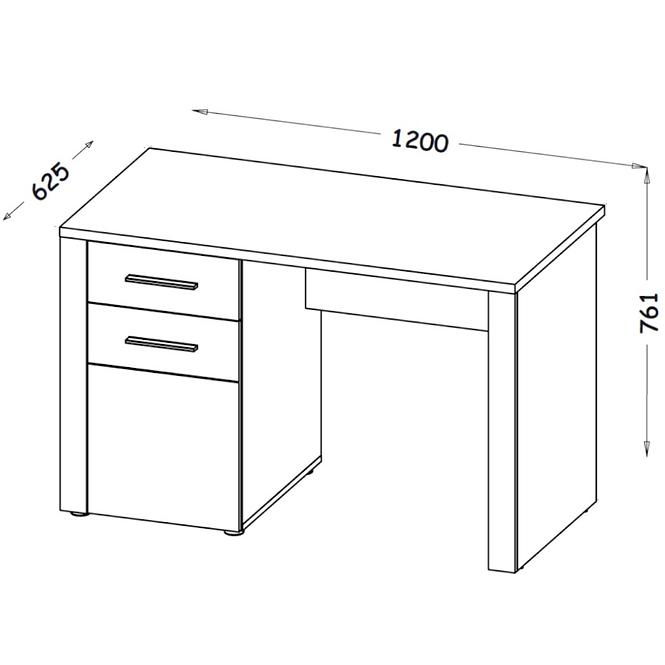 Písací stôl Titto (korpus+dvierka)