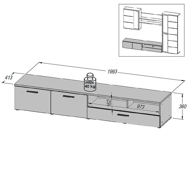 Obývacia stena Durango 279,6X196 DRGM01B,16