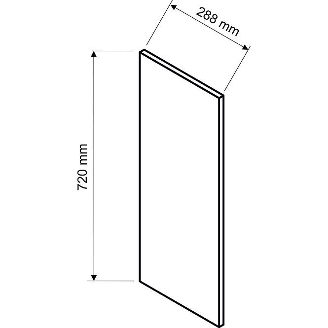 Dekoračný bok na kuchynskú skrinku720X288mm