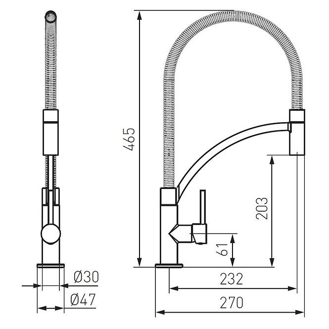 Flexibilná drezová batéria Maestro BMS4