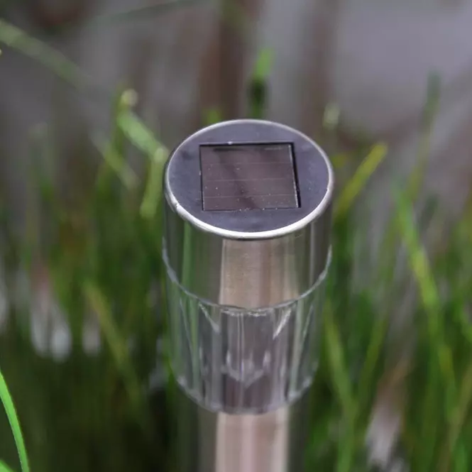 Solárna lampa 1 LED BY-131574 mini tuba inox